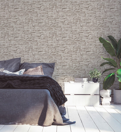 GALERIE WALLCOVERINGS The Bricks And More    Silver - Grey   - BB51126