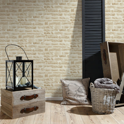 GALERIE WALLCOVERINGS The Bricks And More    Beige   - BB51128