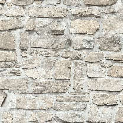 GALERIE WALLCOVERINGS The Bricks And More    Silver - Grey   - BB51130