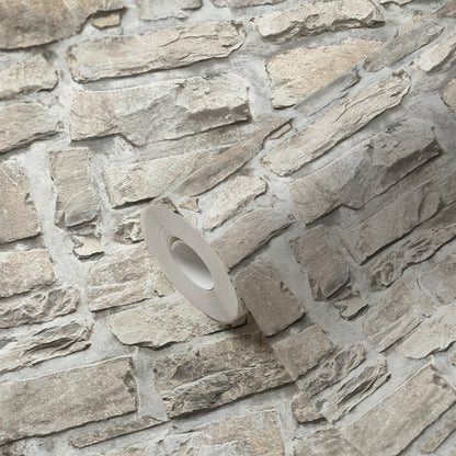 GALERIE WALLCOVERINGS The Bricks And More    Silver - Grey   - BB51130