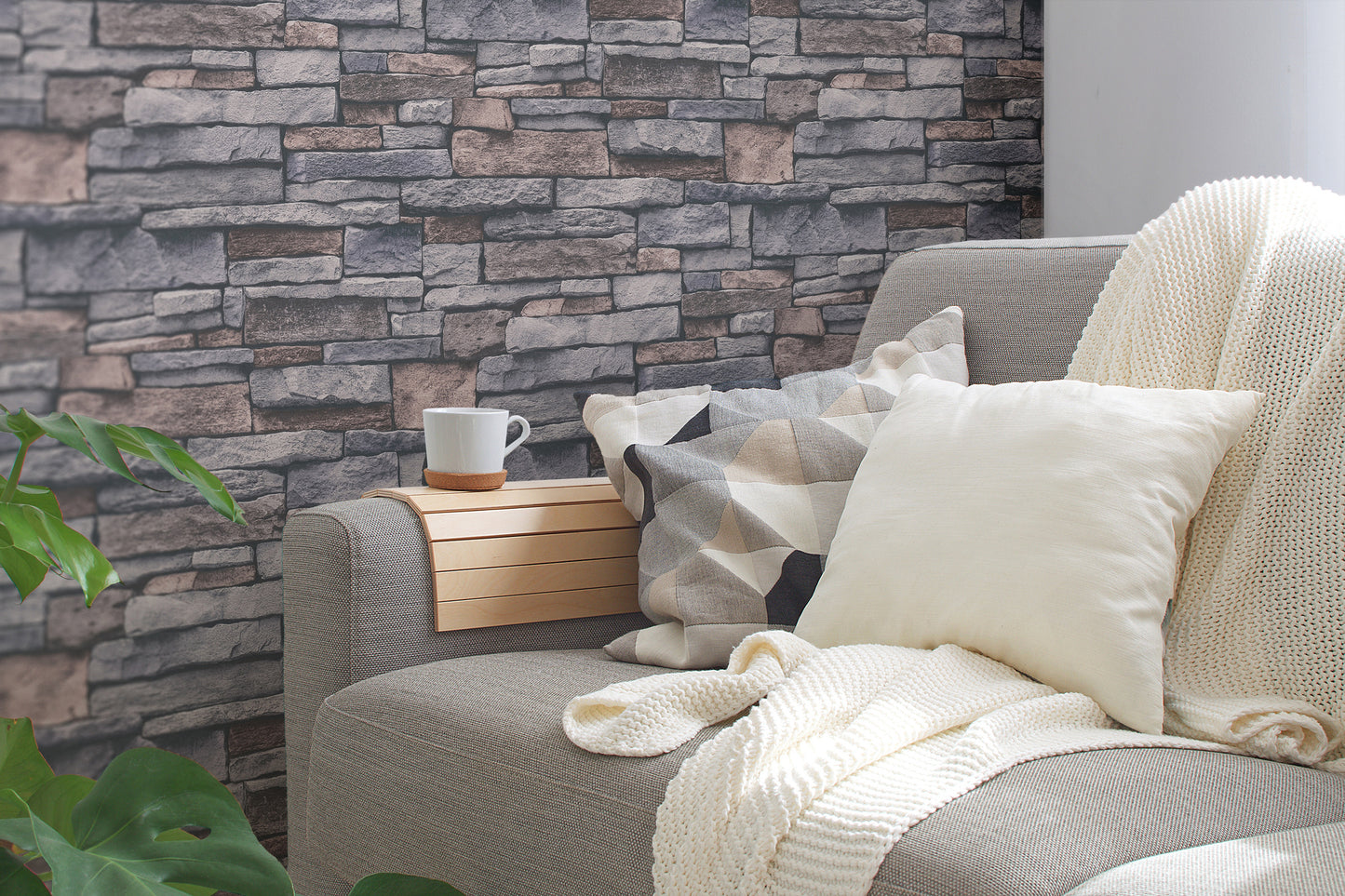 GALERIE WALLCOVERINGS The Bricks And More    Silver - Grey   - BB51132