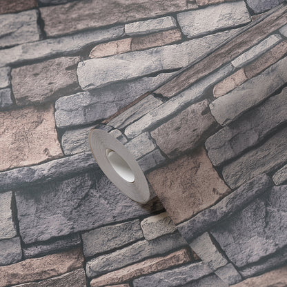 GALERIE WALLCOVERINGS The Bricks And More    Silver - Grey   - BB51132