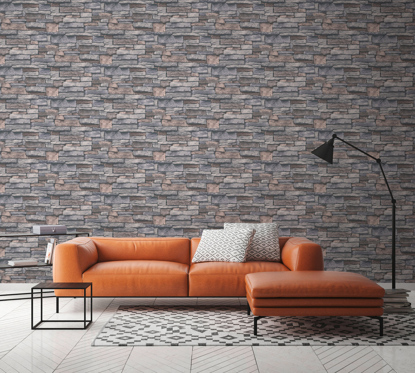 GALERIE WALLCOVERINGS The Bricks And More    Silver - Grey   - BB51132