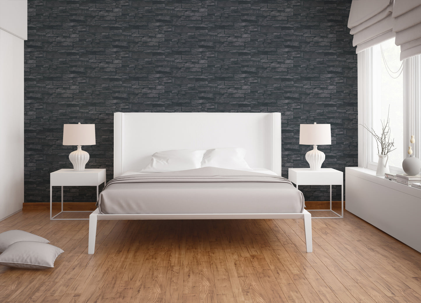 GALERIE WALLCOVERINGS The Bricks And More    Black   - BB51133