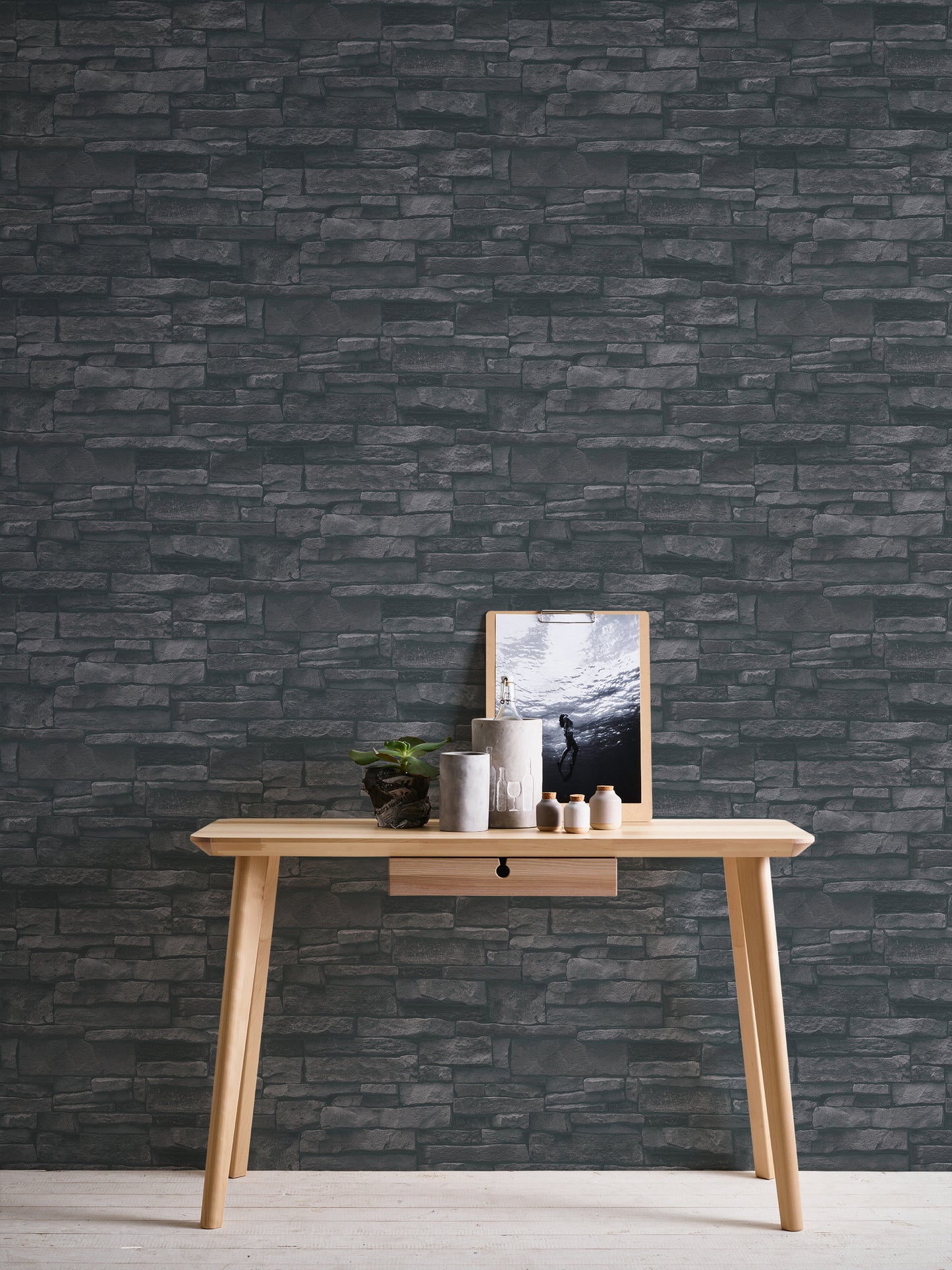GALERIE WALLCOVERINGS The Bricks And More    Black   - BB51133