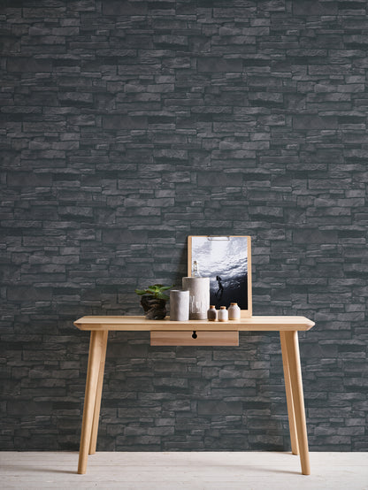 GALERIE WALLCOVERINGS The Bricks And More    Black   - BB51133
