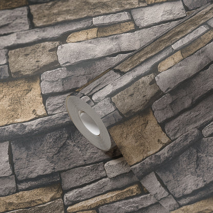 GALERIE WALLCOVERINGS The Bricks And More    Silver - Grey   - BB51134
