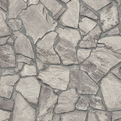 GALERIE WALLCOVERINGS The Bricks And More    Silver - Grey   - BB51140