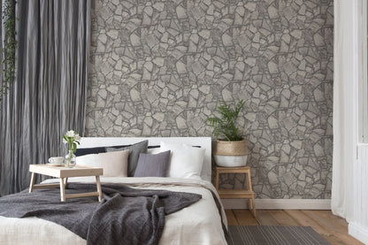 GALERIE WALLCOVERINGS The Bricks And More    Silver - Grey   - BB51140