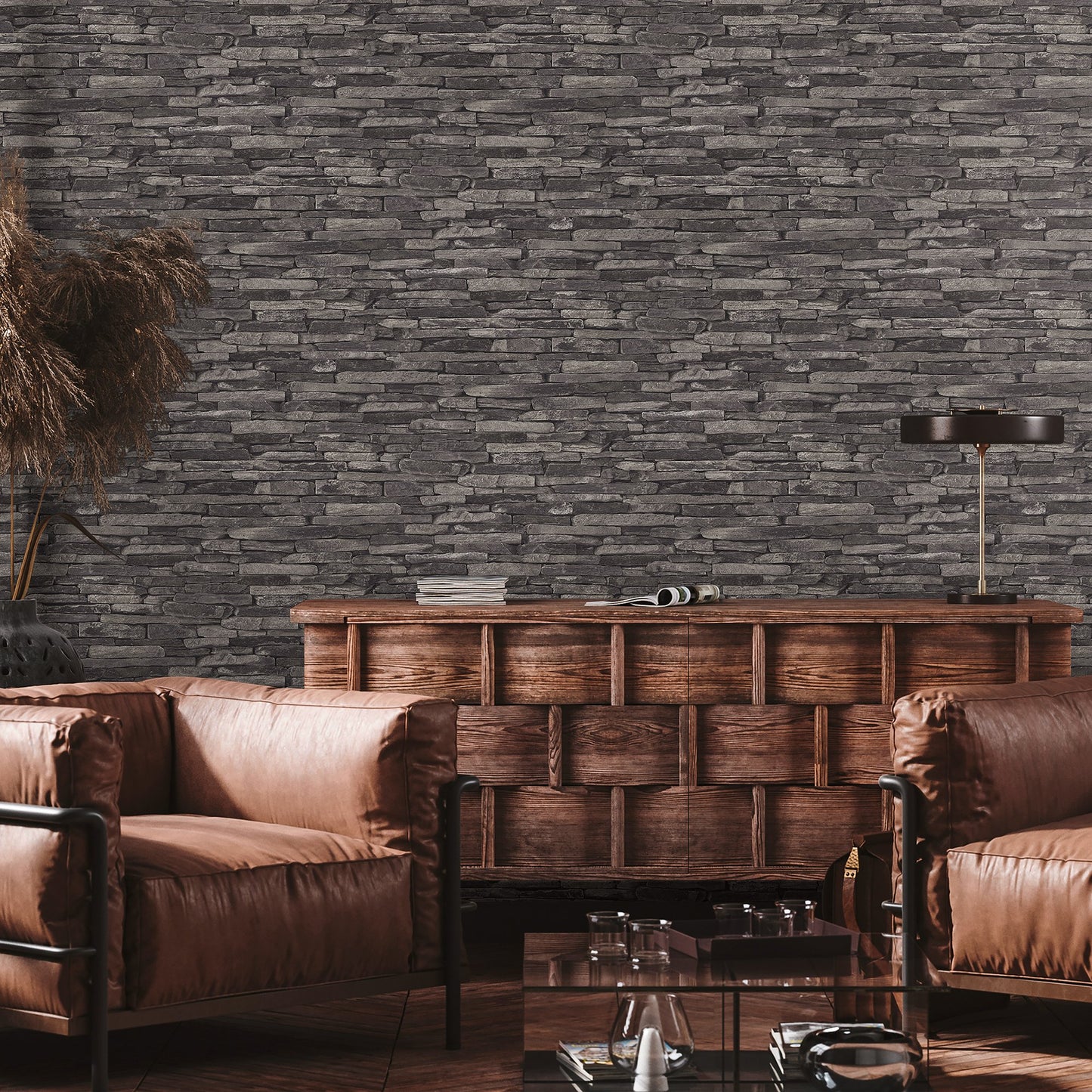 GALERIE WALLCOVERINGS The Bricks And More    Silver - Grey   - BB51146