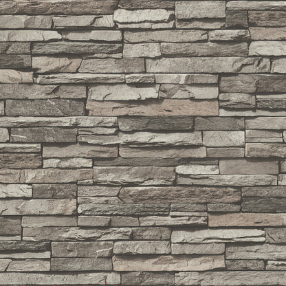 GALERIE WALLCOVERINGS The Bricks And More    Silver - Grey   - BB51148