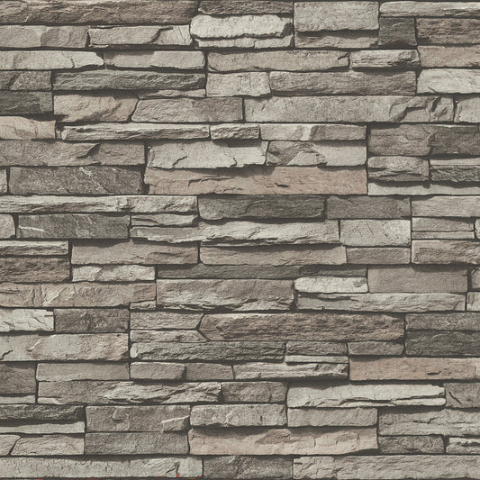 GALERIE WALLCOVERINGS The Bricks And More    Silver - Grey   - BB51148