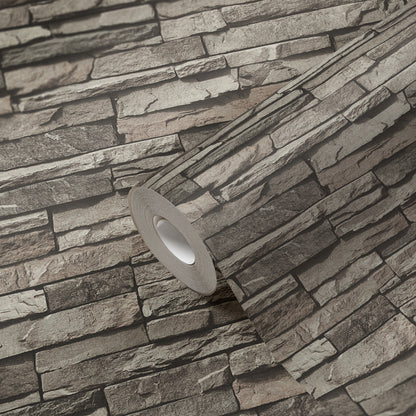 GALERIE WALLCOVERINGS The Bricks And More    Silver - Grey   - BB51148