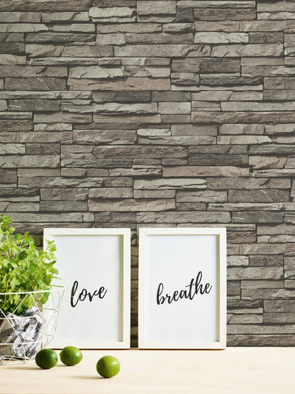 GALERIE WALLCOVERINGS The Bricks And More    Silver - Grey   - BB51148