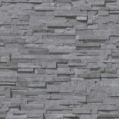 GALERIE WALLCOVERINGS The Bricks And More    Silver - Grey   - BB51149
