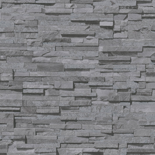GALERIE WALLCOVERINGS The Bricks And More    Silver - Grey   - BB51149