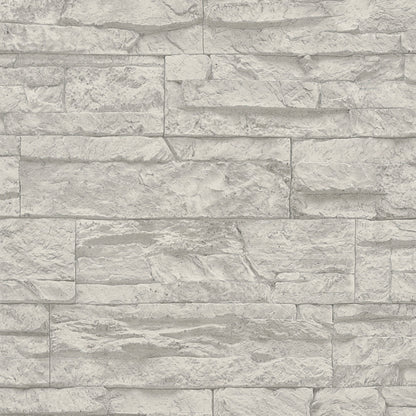 GALERIE WALLCOVERINGS The Bricks And More    Silver - Grey   - BB51154