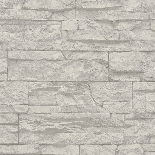GALERIE WALLCOVERINGS The Bricks And More    Silver - Grey   - BB51154