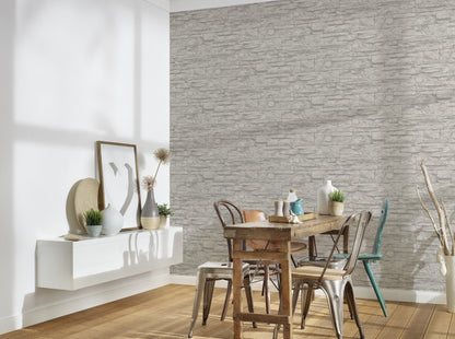 GALERIE WALLCOVERINGS The Bricks And More    Silver - Grey   - BB51154