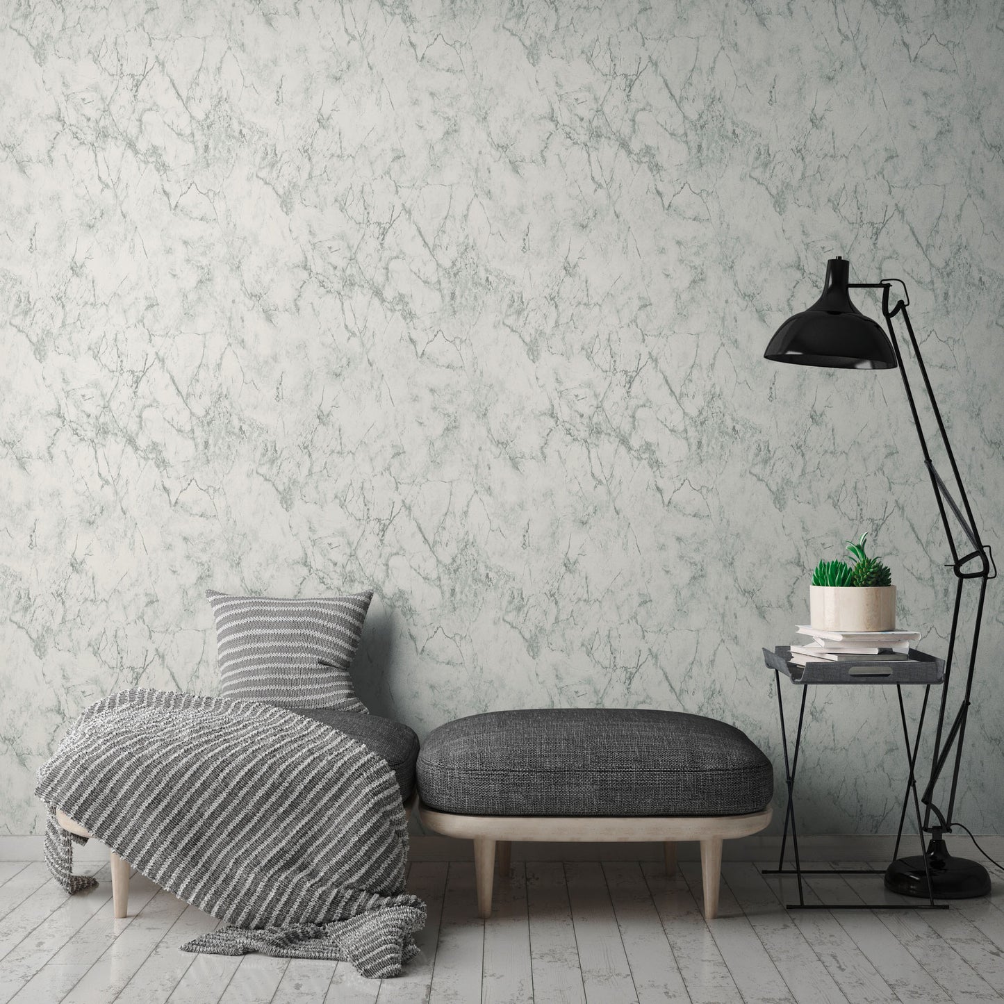 GALERIE WALLCOVERINGS The Bricks And More    Silver - Grey   - BB51165