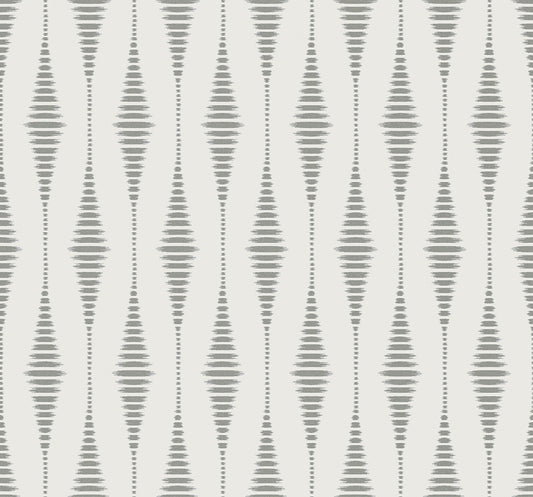 Seabrook Designs Etten Beaded Diamond Stripe Geometric Contemporary Silver Semi-Gloss Sidewall - BD50600