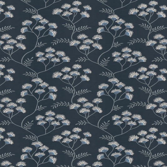 STOUT TEXTILES  MULTIPURPOSE,EMBROIDERIES TRANSITIONAL,, FLORAL BLUEBERRY   - BEAU-2