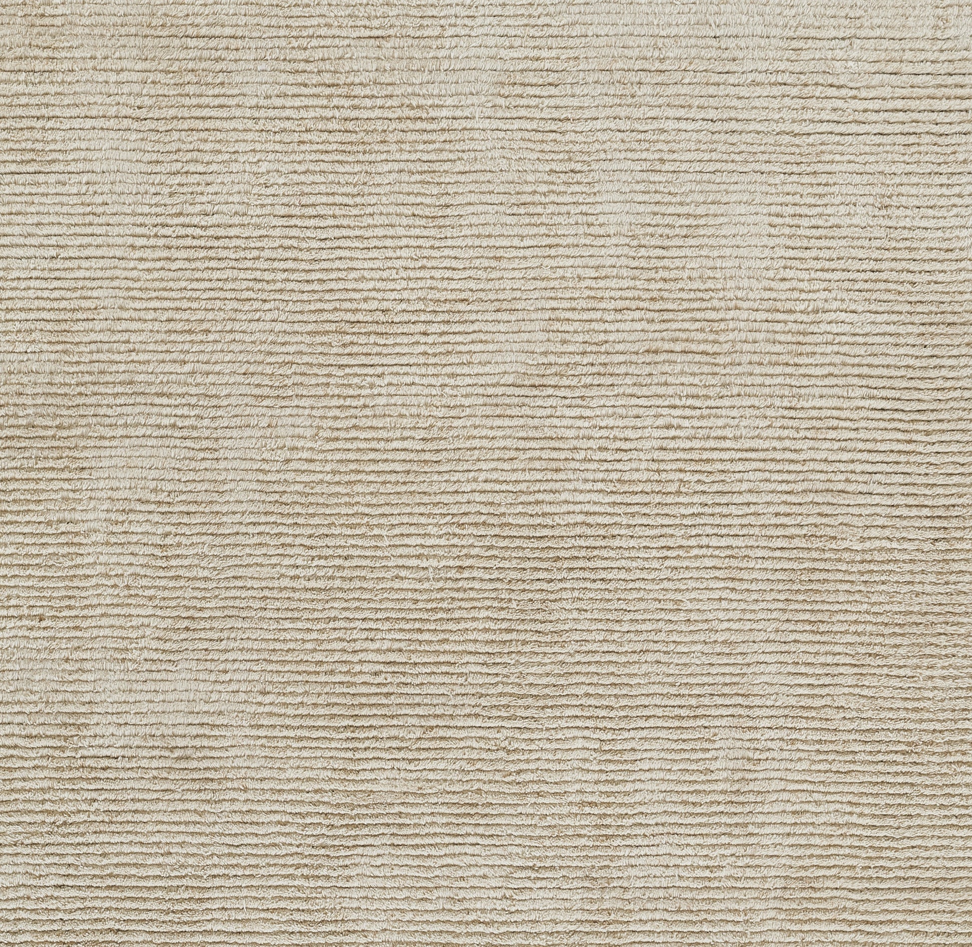 Beige ribbed rug texture with horizontal ridges and a soft, neutral floor‑covering look.