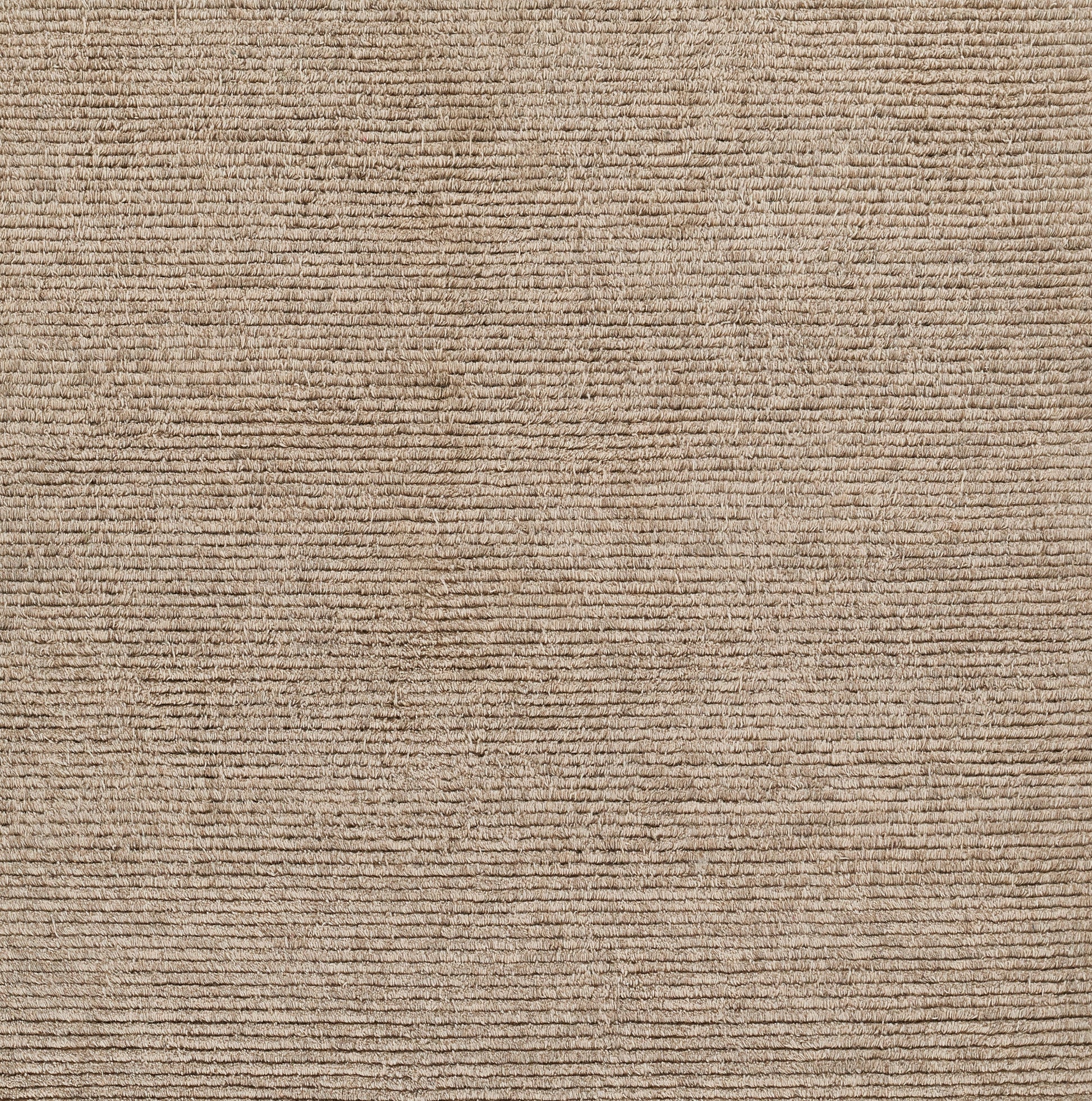 Natural beige ribbed jute rug texture with horizontal woven stripes.