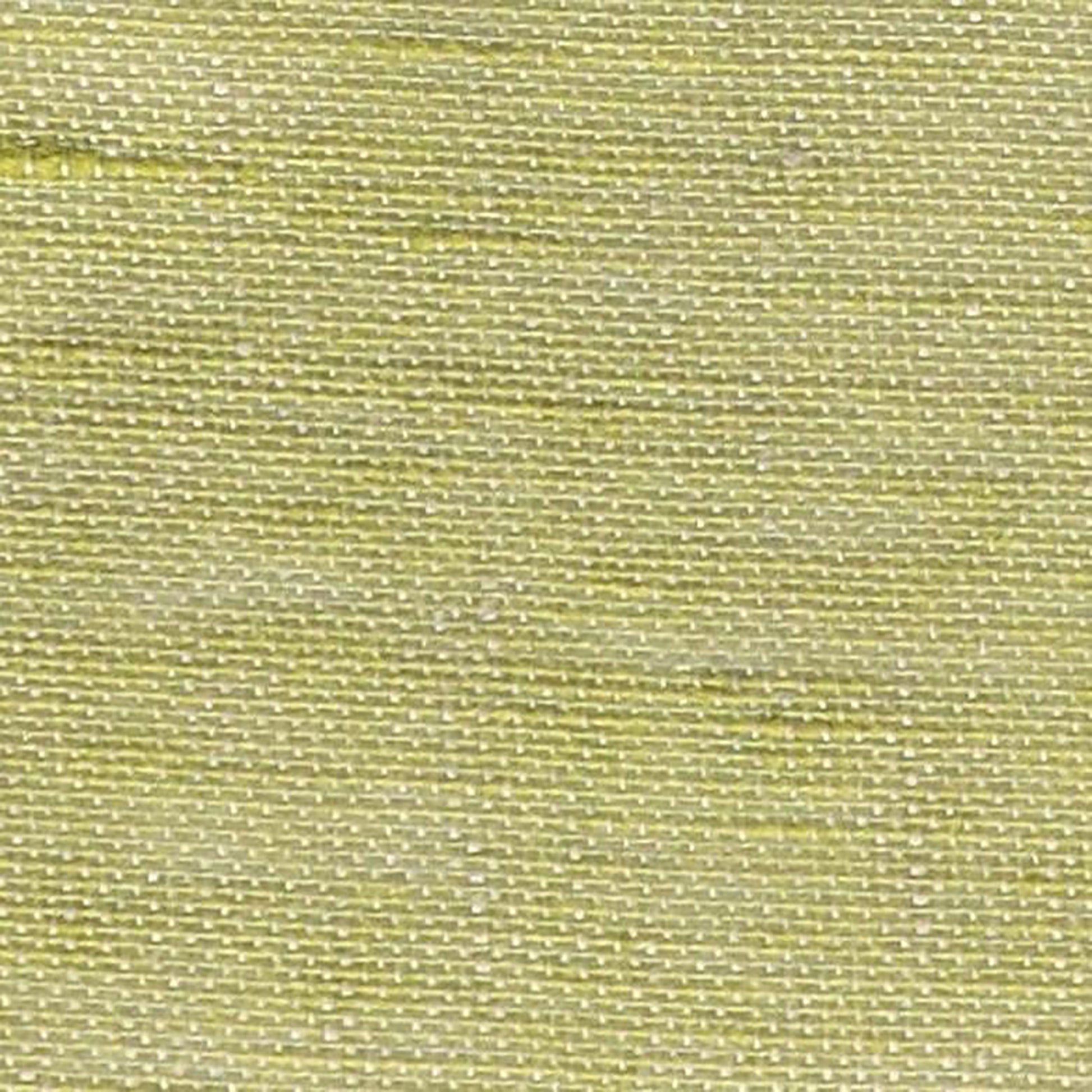 Close-up of a plain green woven fabric with visible horizontal threads and a subtle sheen.
