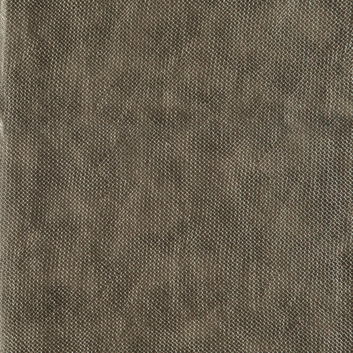 Olive-brown textured vegan leather (vinyl) with a fine grid pattern; upholstery-style material.
