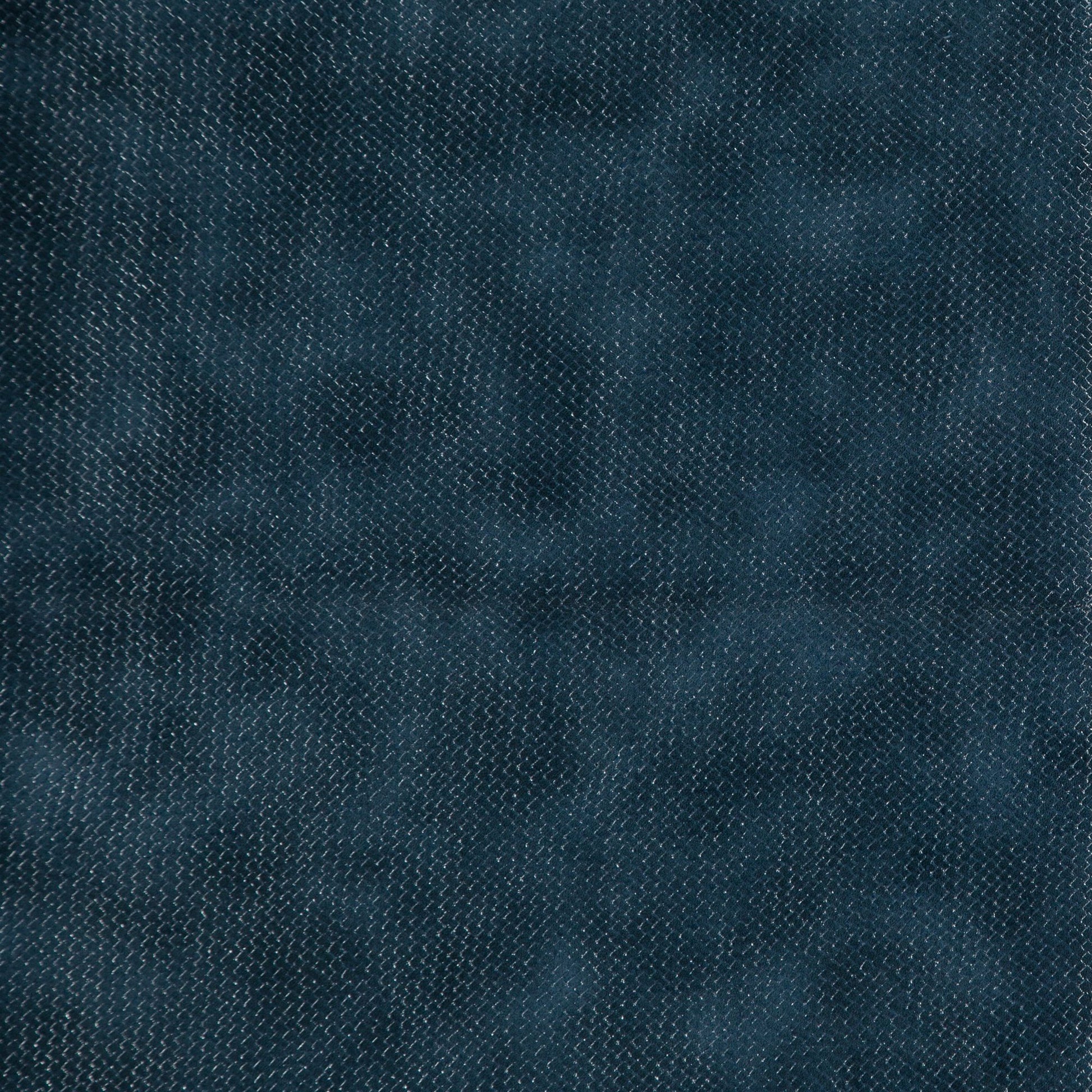 Blue vegan leather vinyl texture; close-up detail of the surface.