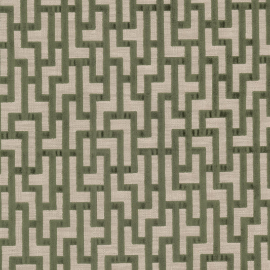STOUT TEXTILES  UPHOLSTERY,VELVET TRADITIONAL, GEOMETRIC DILL   - BERB-1