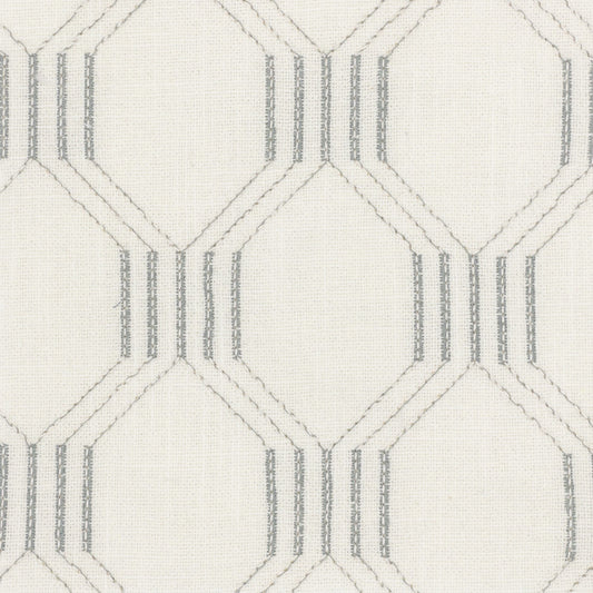 STOUT TEXTILES  DRAPERY,EMBROIDERIES TRANSITIONAL,, OGEE MARINE   - BERT-1