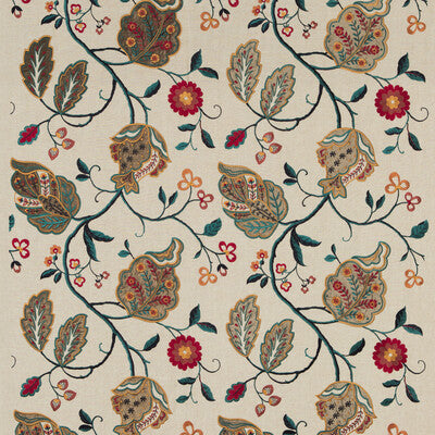 G P & J BAKER EMBROIDERY  RED,GREEN,TEAL   - BF10531.4.0