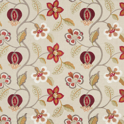 G P & J BAKER EMBROIDERY  RED,IVORY,BEIGE   - BF10532.6.0