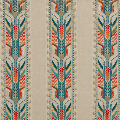 G P & J BAKER EMBROIDERY  BEIGE,TEAL,MULTI   - BF10720.1.0