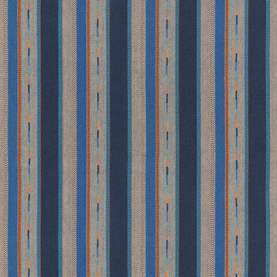 G P & J BAKER WEAVE  BLUE,ORANGE,BEIGE   - BF11062.2.0