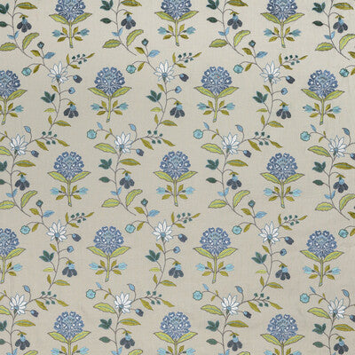 LEE JOFA EMBROIDERY BOTANICAL & FLORAL BLUE,GREEN,BLUE   - BFC-3693.523.0