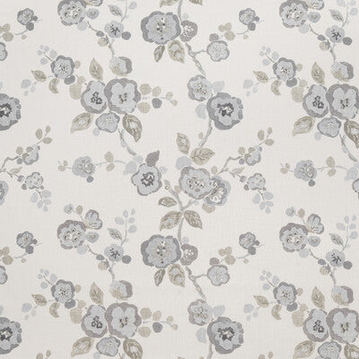 LEE JOFA LINEN BOTANICAL & FLORAL WHITE,CHARCOAL,GREY   - BFC-3706.1101.0