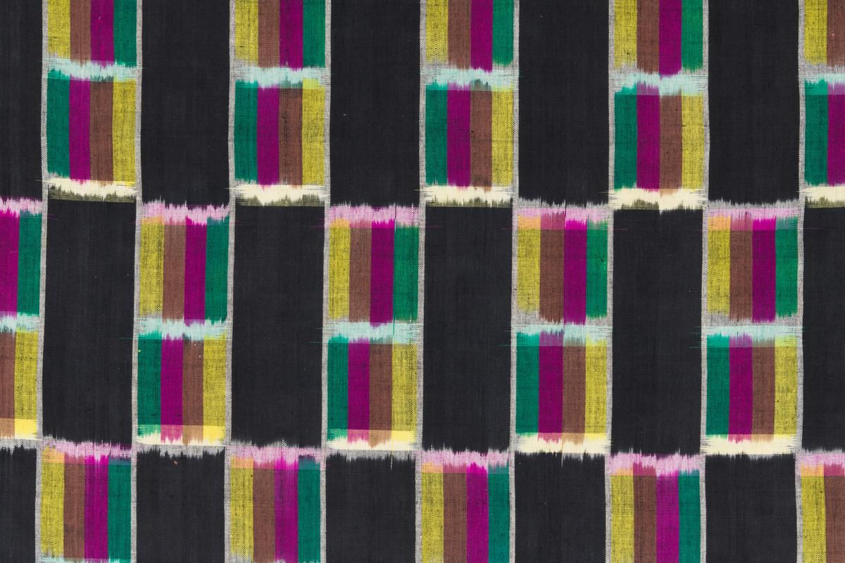 SCALAMANDRE OUTLET  FABRIC KOYAL  FABRIC BLACK ,  GREEN ,  PURPLE   - BH 00012015