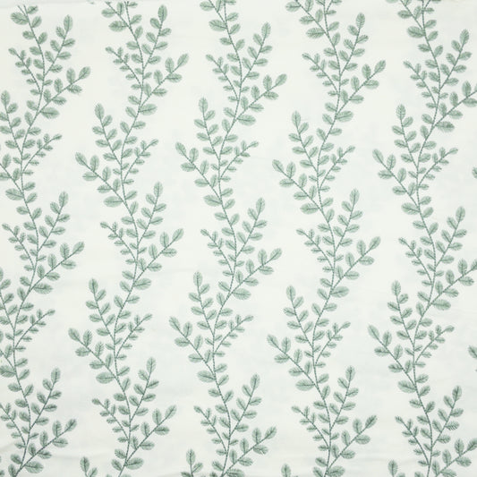 STOUT TEXTILES  MULTIPURPOSE,EMBROIDERIES TRADITIONAL, FLORAL STRIPE LAGOON   - BIGB-2