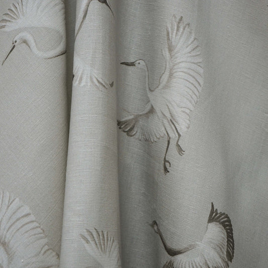 JF Fabrics JF Studio BIRDIE 91 Fabric Animal, Novelty, Traditional Cream, Grey  Print, Linen - 9005791 SJ103