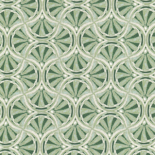 STOUT TEXTILES  MULTIPURPOSE,PRINT TRANSITIONAL,, OGEE SEAFOAM,SEAMIST   - BISH-1