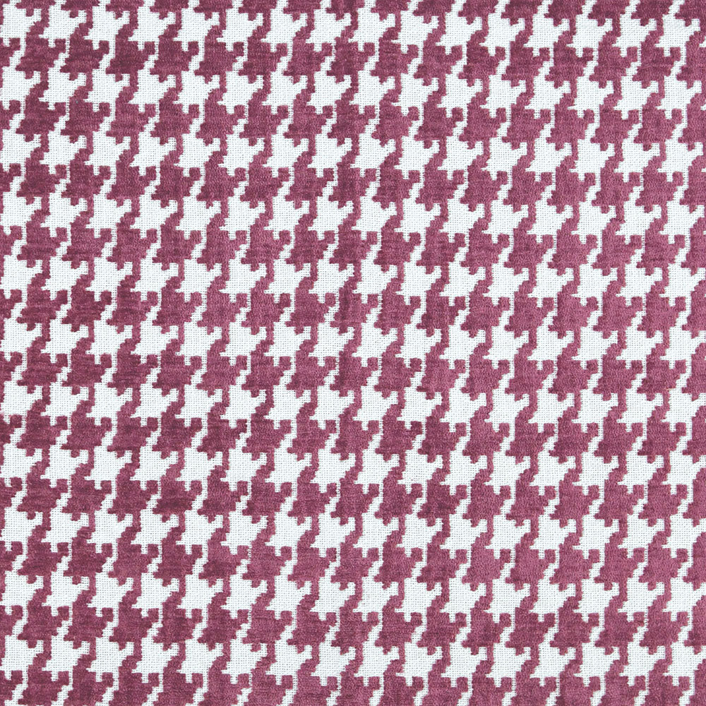 NICHOLASJOHN INC NJ-CAFE Magenta Houndstooth,Geometric   Fabric - NJ25-315