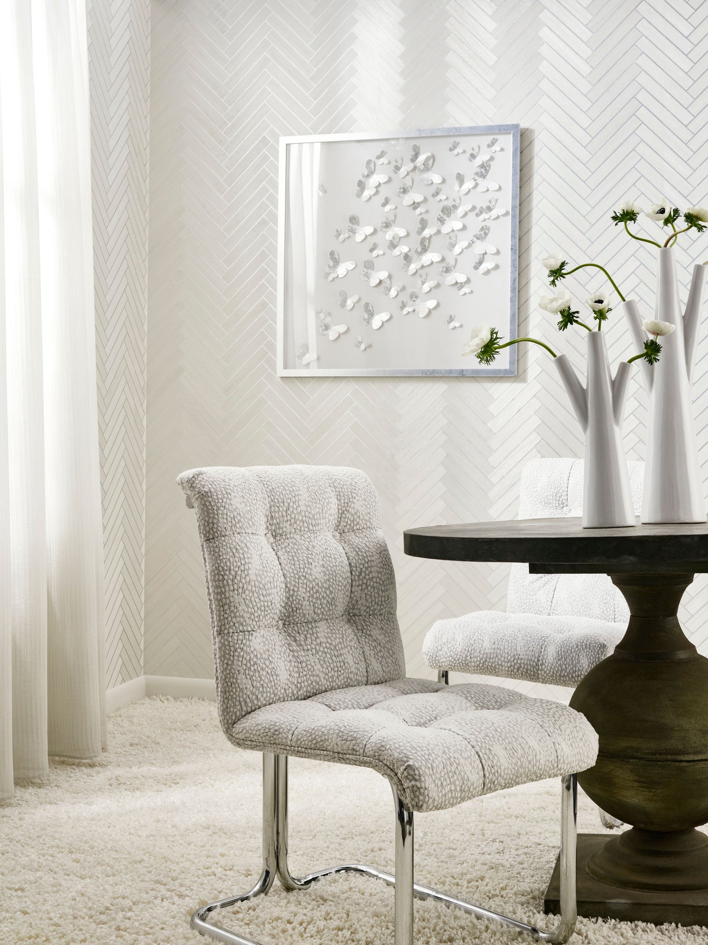 SCALAMANDRE  FLURRY FABRIC SNOW   - BI 00021234 NEW SKU # BI12340002