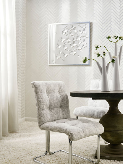 SCALAMANDRE  FLURRY FABRIC SNOW   - BI 00021234 NEW SKU # BI12340002