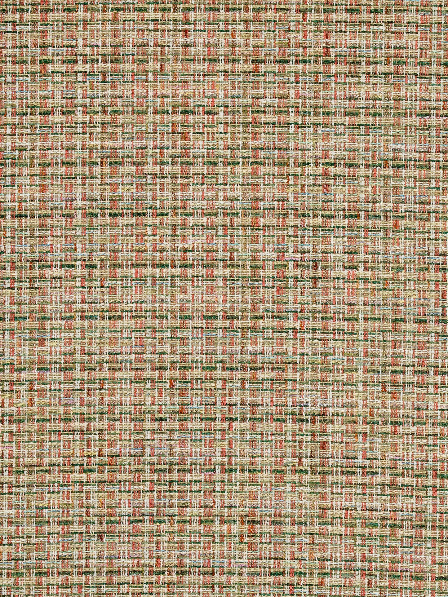 SCALAMANDRE  FAYE FABRIC OLIVE CORAL   - BI 0005FAYE