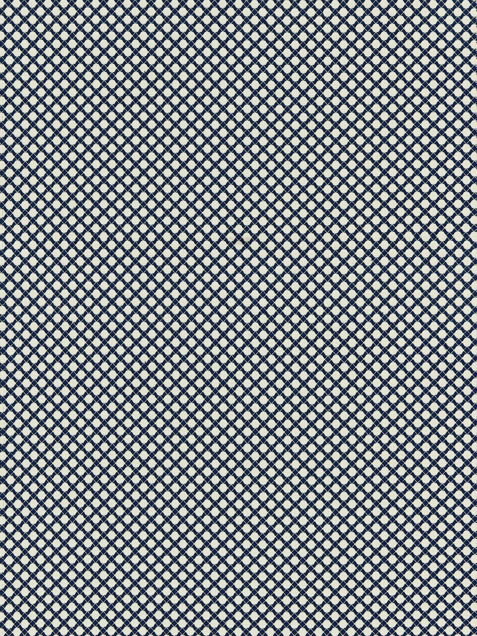 SCALAMANDRE  BELLAIRE TRELLIS FABRIC INDIGO   - BK 0005K65121