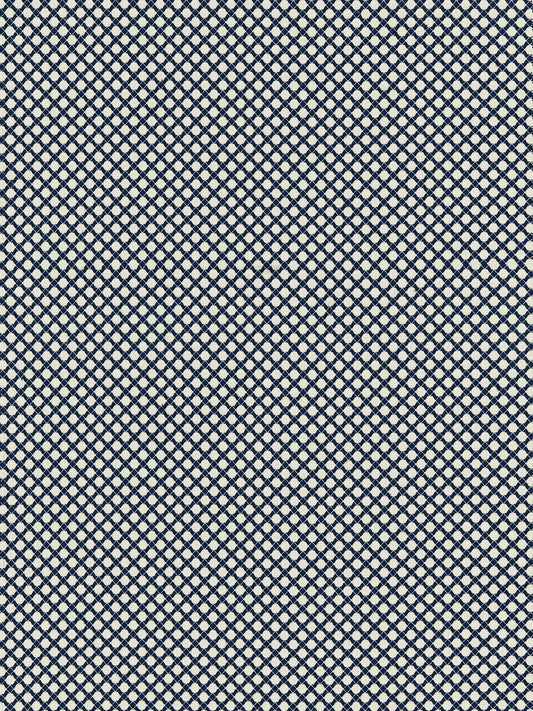 SCALAMANDRE  BELLAIRE TRELLIS FABRIC INDIGO   - BK 0005K65121