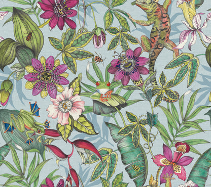 York Wallcoverings Blooms Rainforest Multicolor Wallpaper  Animals Greens  Wallpaper - BL1701